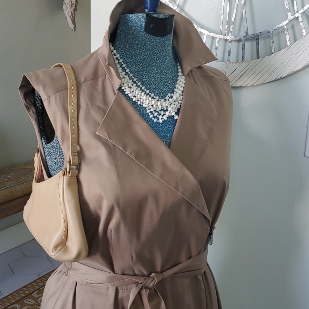 Ann Taylor Utility Style Wrap Dress - Picture 3 of 16